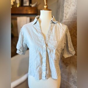 Mod Ref Gray short sleeve Button Down Shirt with Collar size small